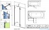 Radaway Essenza Pro Brushed Nickel Pnd II parawan nawannowy 140cm lewy szczotkowany nikiel 10102140-91-01L